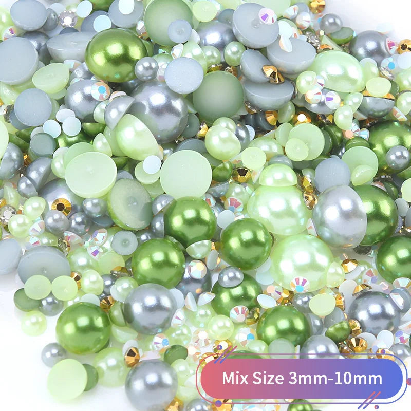 30g halv runda mixade pärlor