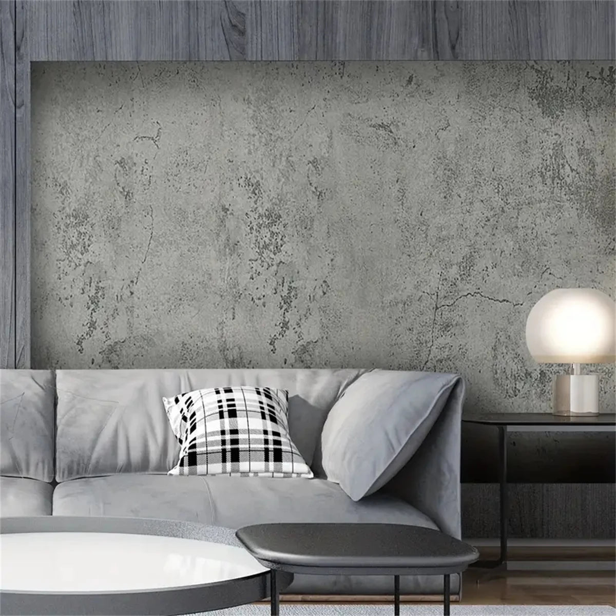 Self-adhesive wallpaper cement texture