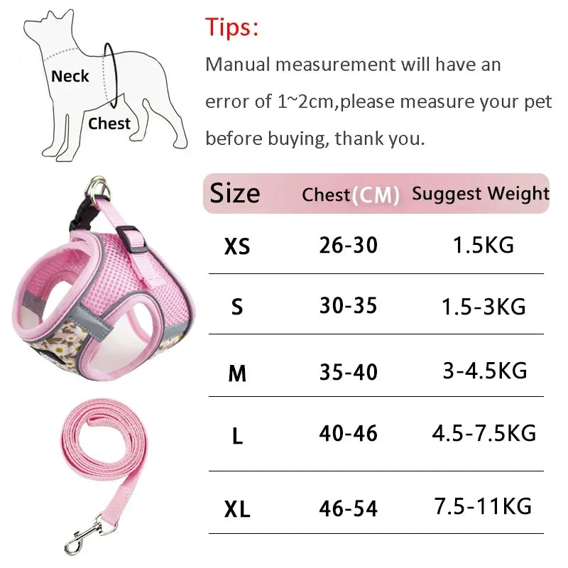 Dog harness/vest in different patterns
