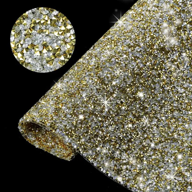 24x20cm sheet of rhinestone tape with triangular rhinestones