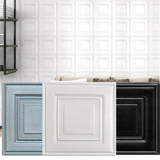 Självhäftande dekor plattor flera färger 35x35cm