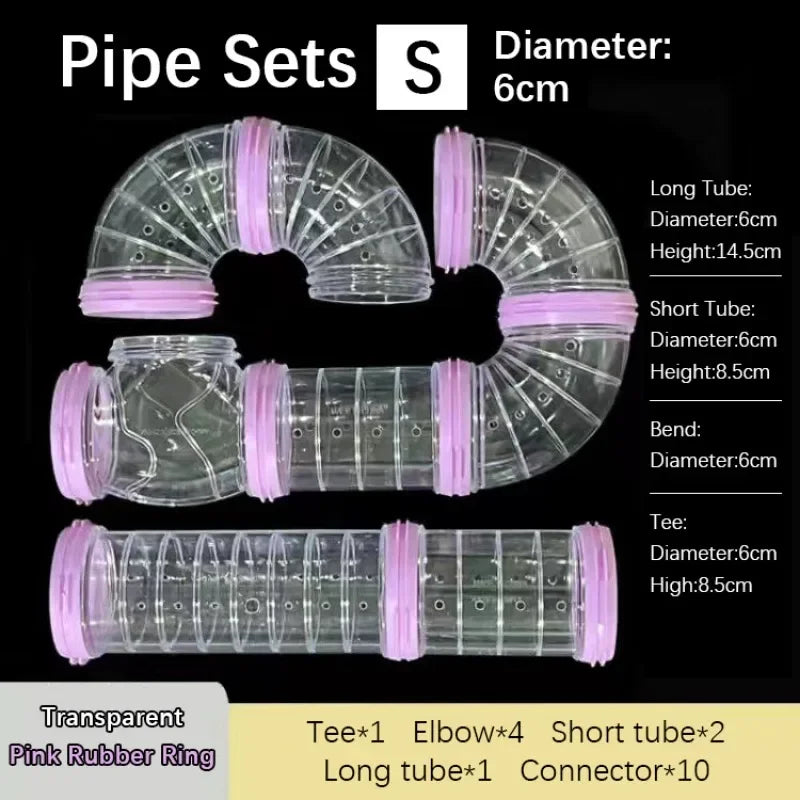 Plastic tunnels for hamsters
