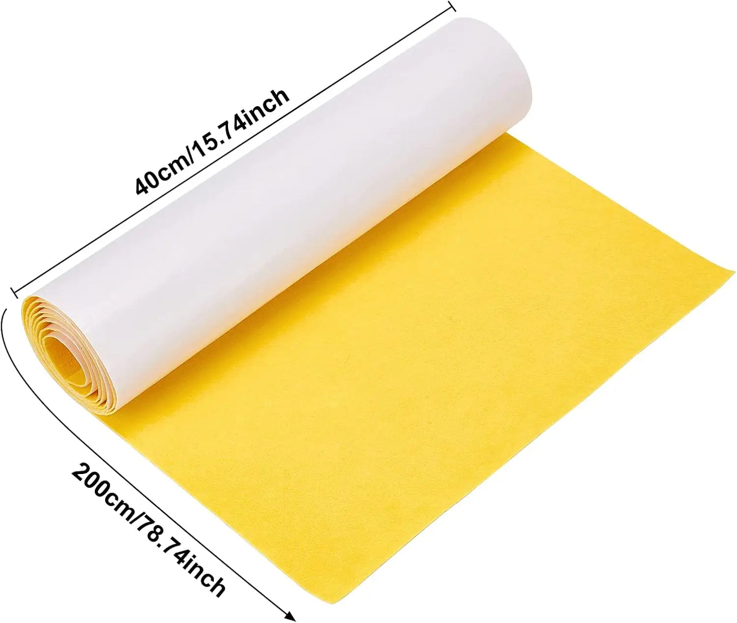 Self-adhesive fabric Felt Yellow