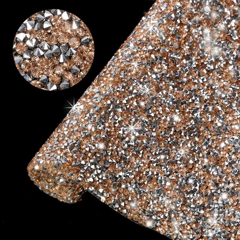 24x20cm sheet of rhinestone tape with triangular rhinestones