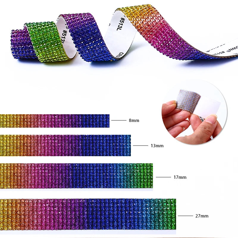 Rhinestone tape different colors