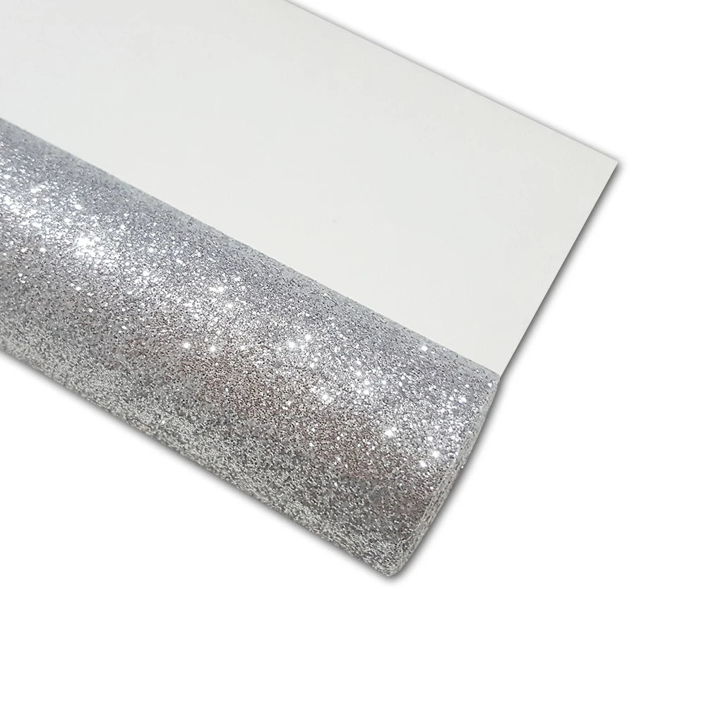 Leather fabric with glitter in different colors
