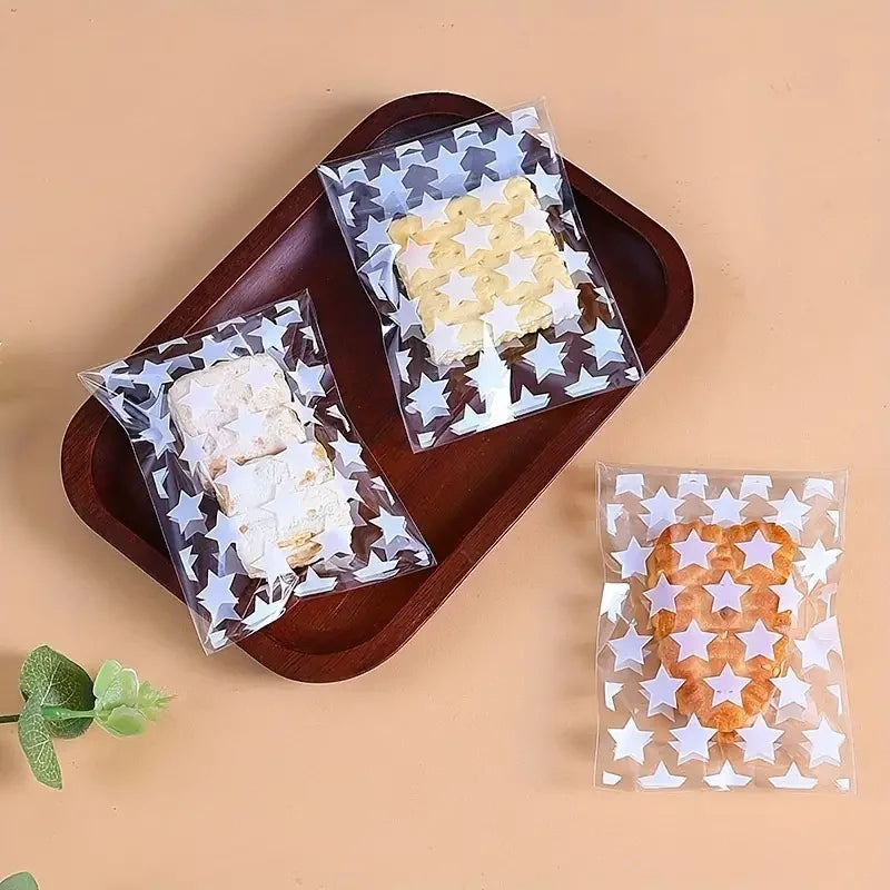 100st mönstrade cellofan påsar