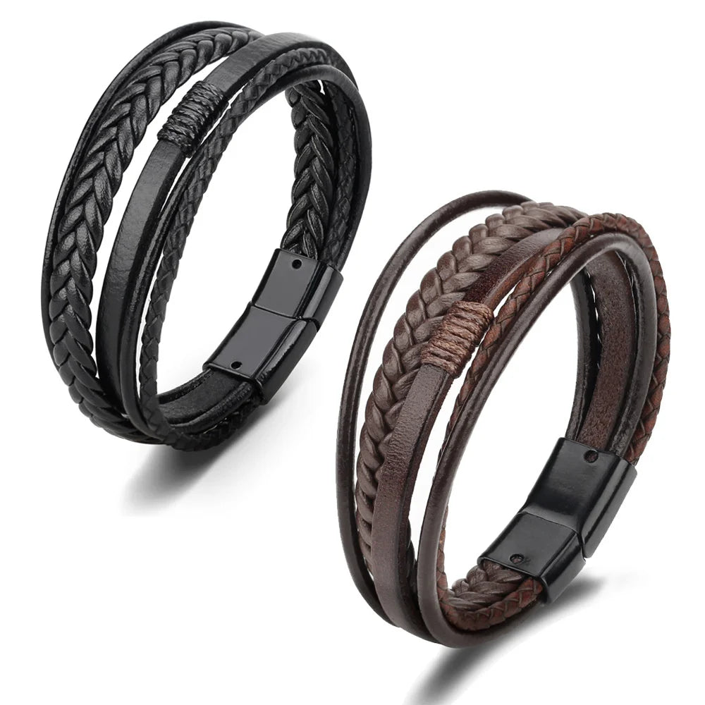 Trendigt läder armband