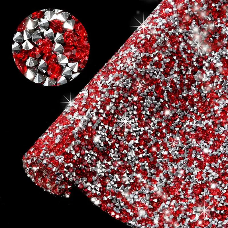 24x20cm sheet of rhinestone tape with triangular rhinestones