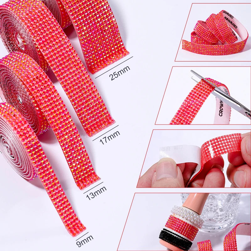 Strass tejp jelly Resin olika färger