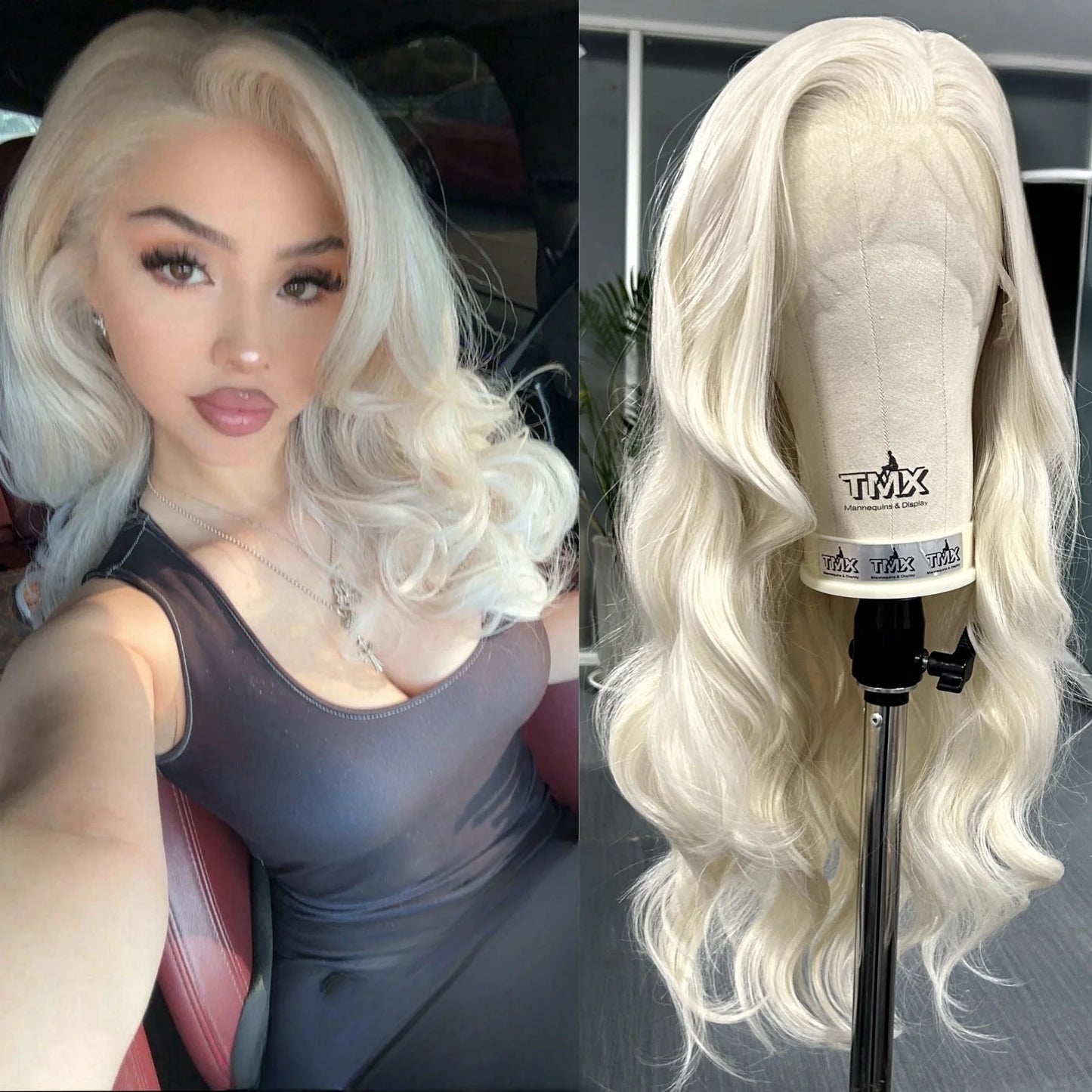 Platinum färgad peruk
