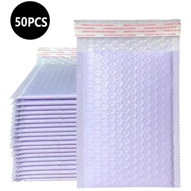 50-pack vadderade kuvert i olika färger