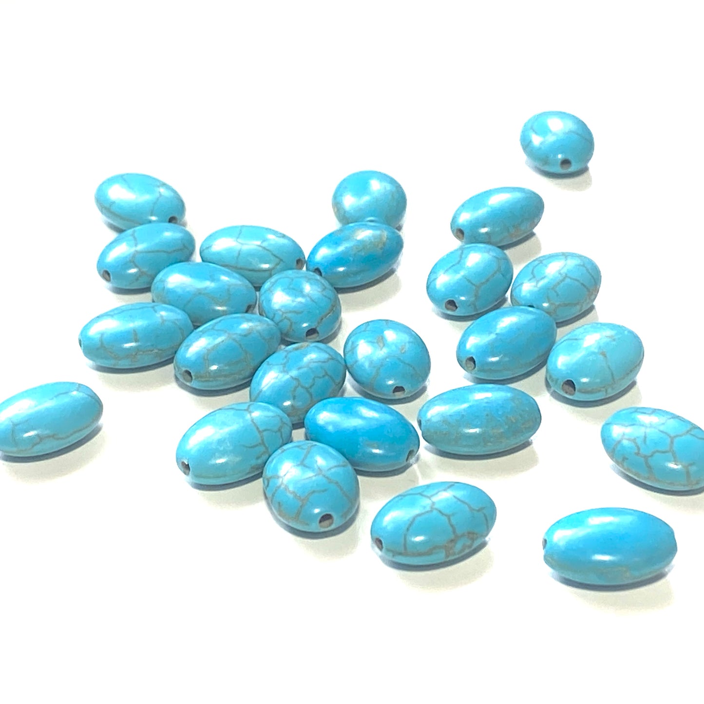 Gemstone beads synthetic turquoise oval