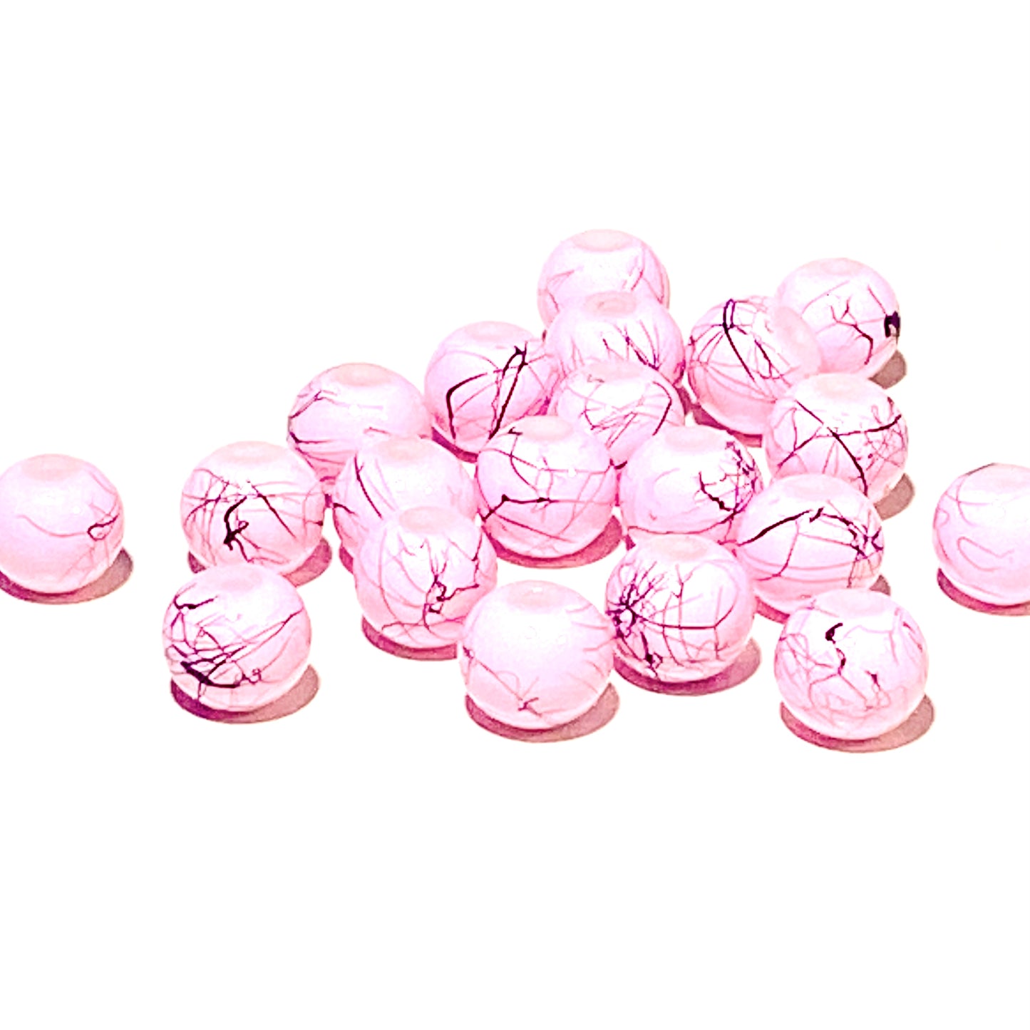 Drawbench beads Pink/black