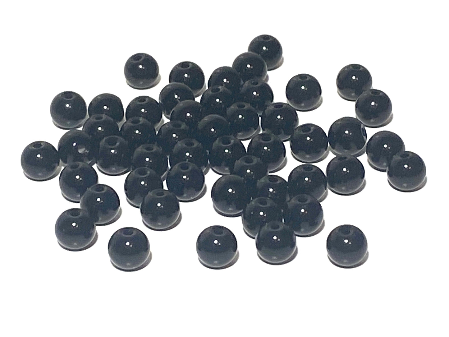 Glass beads black
