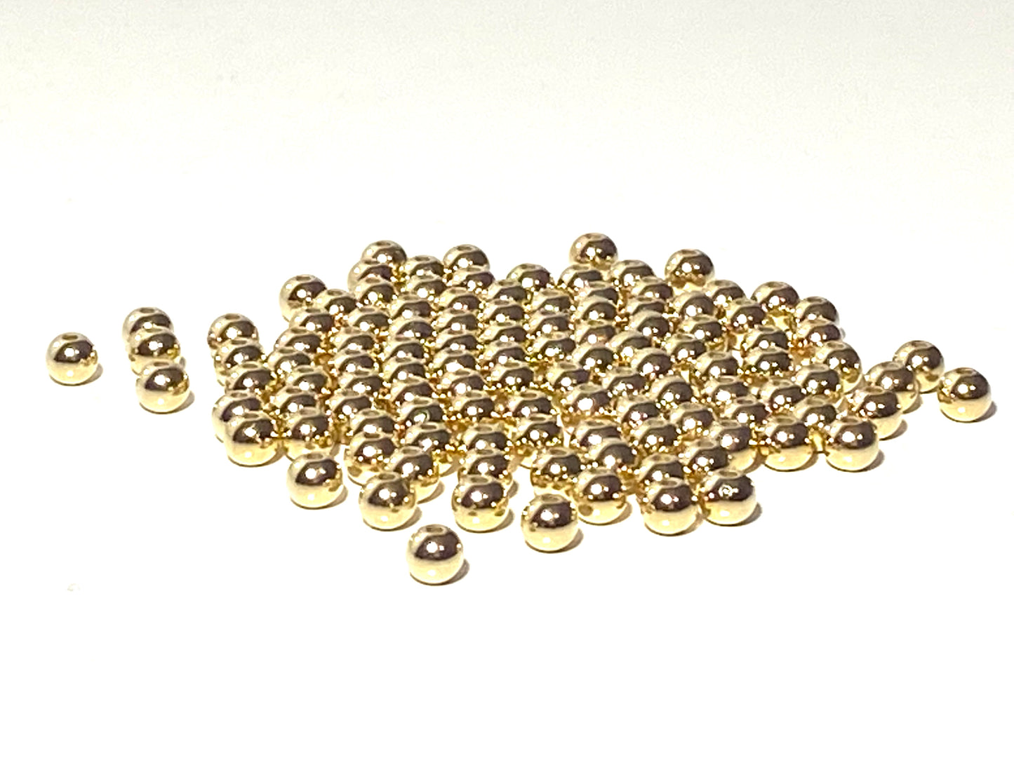 Plastic beads Light gold 4.5mm