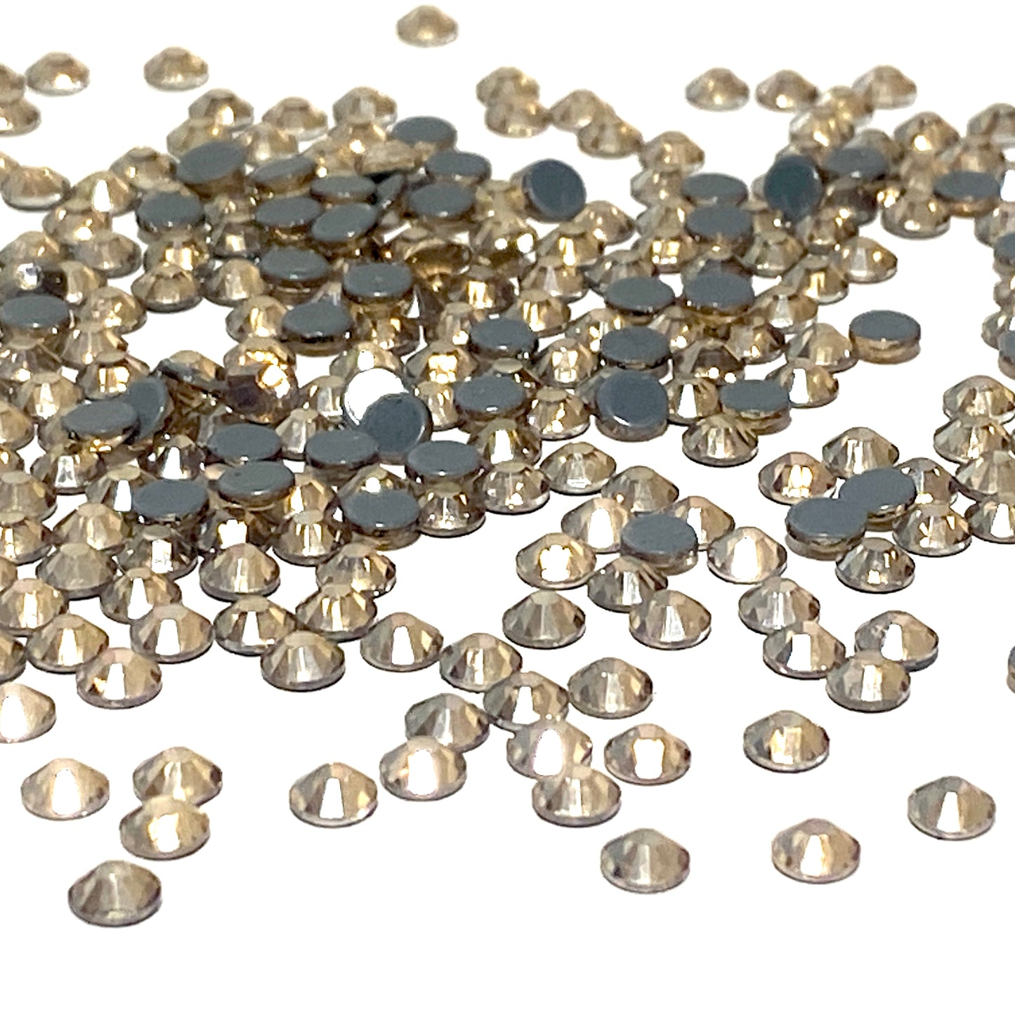 Rhinestones Golden shadow hot fix