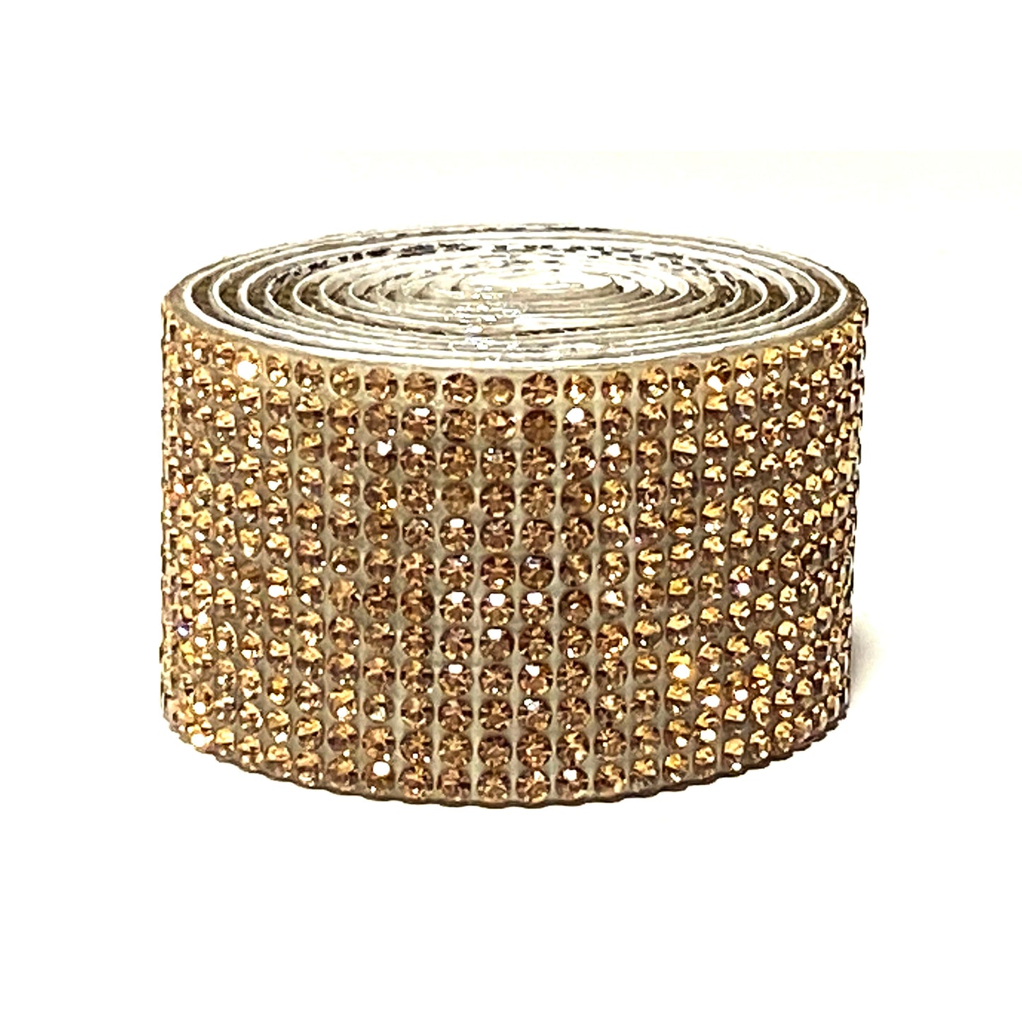 Rhinestone tape Golden brown