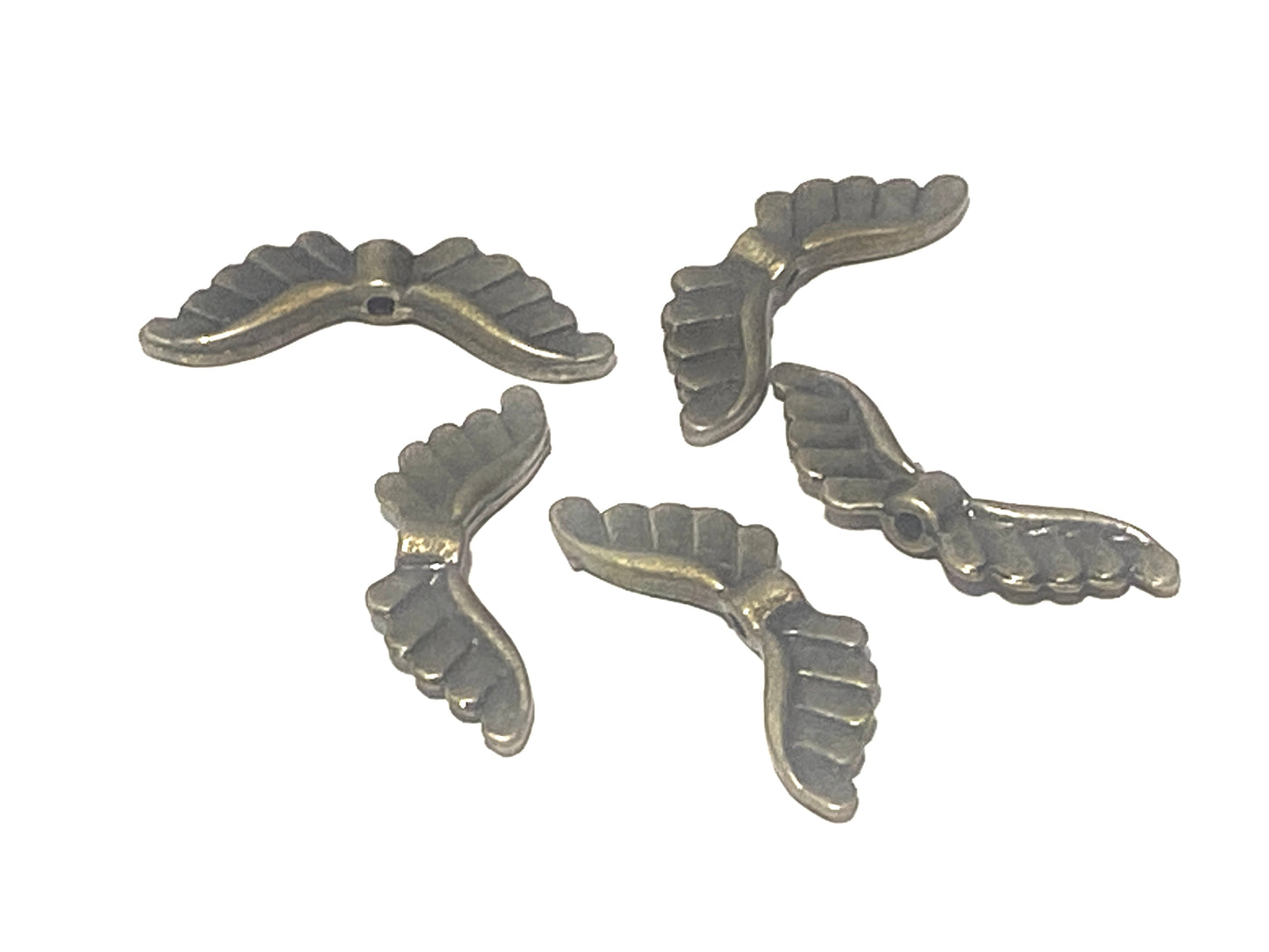 Links with Angel Wings in Antique Bronze
