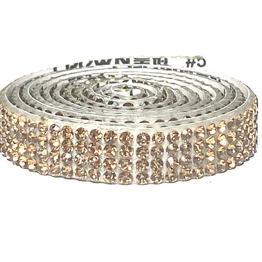 Rhinestone tape Golden brown