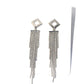 Rhomb formade örhängen med en tassel i silver