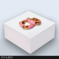 Small pink earrings 18k gold plated