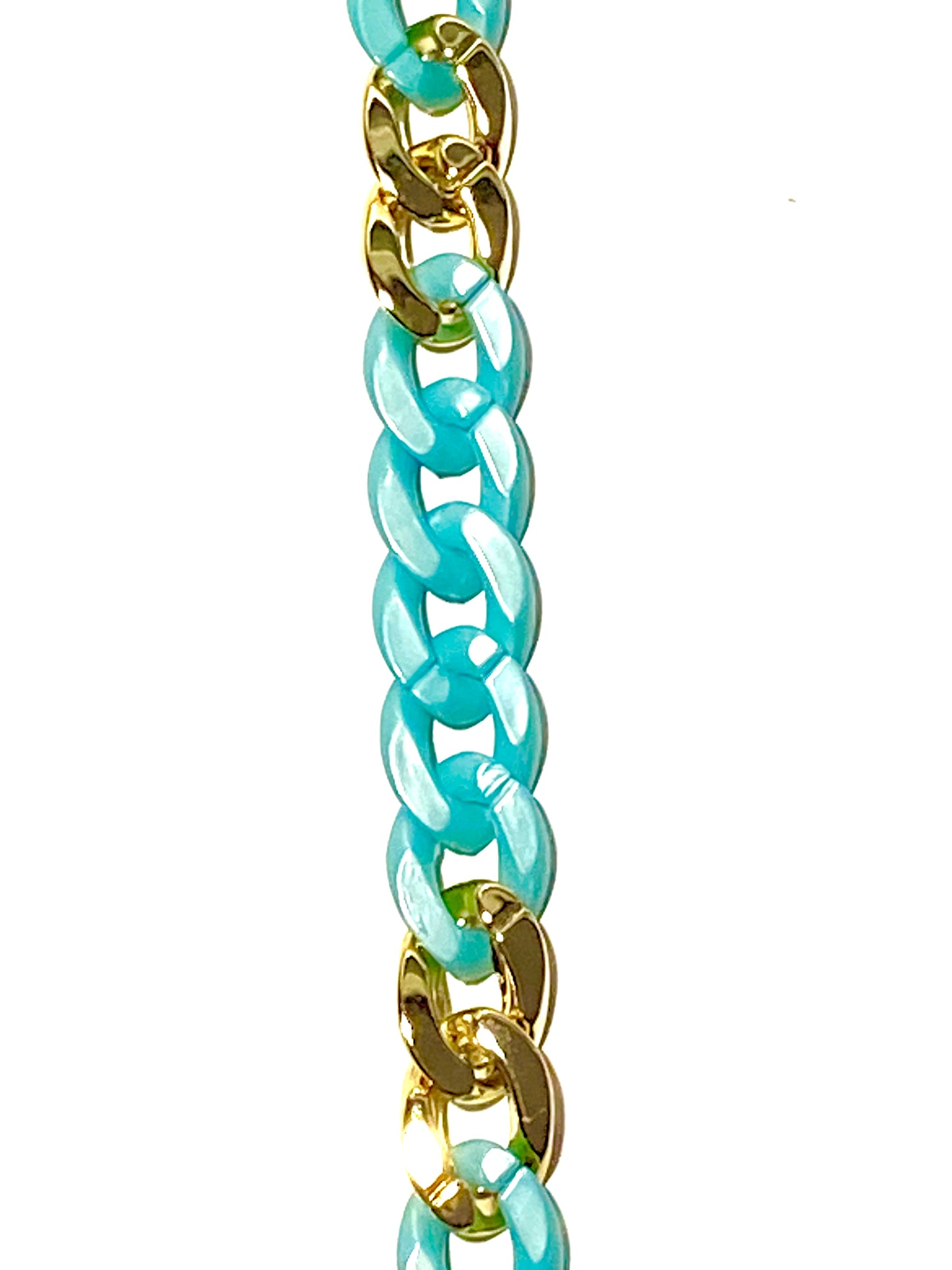 Large plastic chain Turquoise