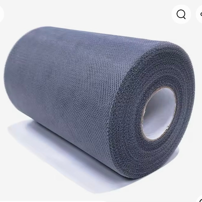 Tyll tyg Mörkgrå