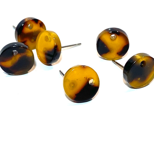 Örhängen Resin Brun