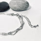 Armband trippel kedjor platinum
