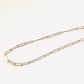 Paper clip chain halsband