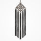 Tribal link earrings with black chains