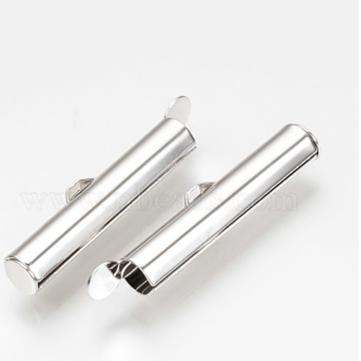 Tub sliders end end kåpor silver