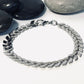 Armband blad-kedja silver