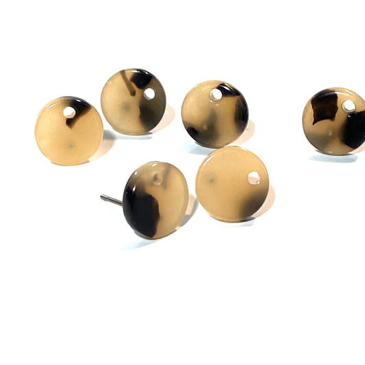Örhängen Resin Beige/Brun