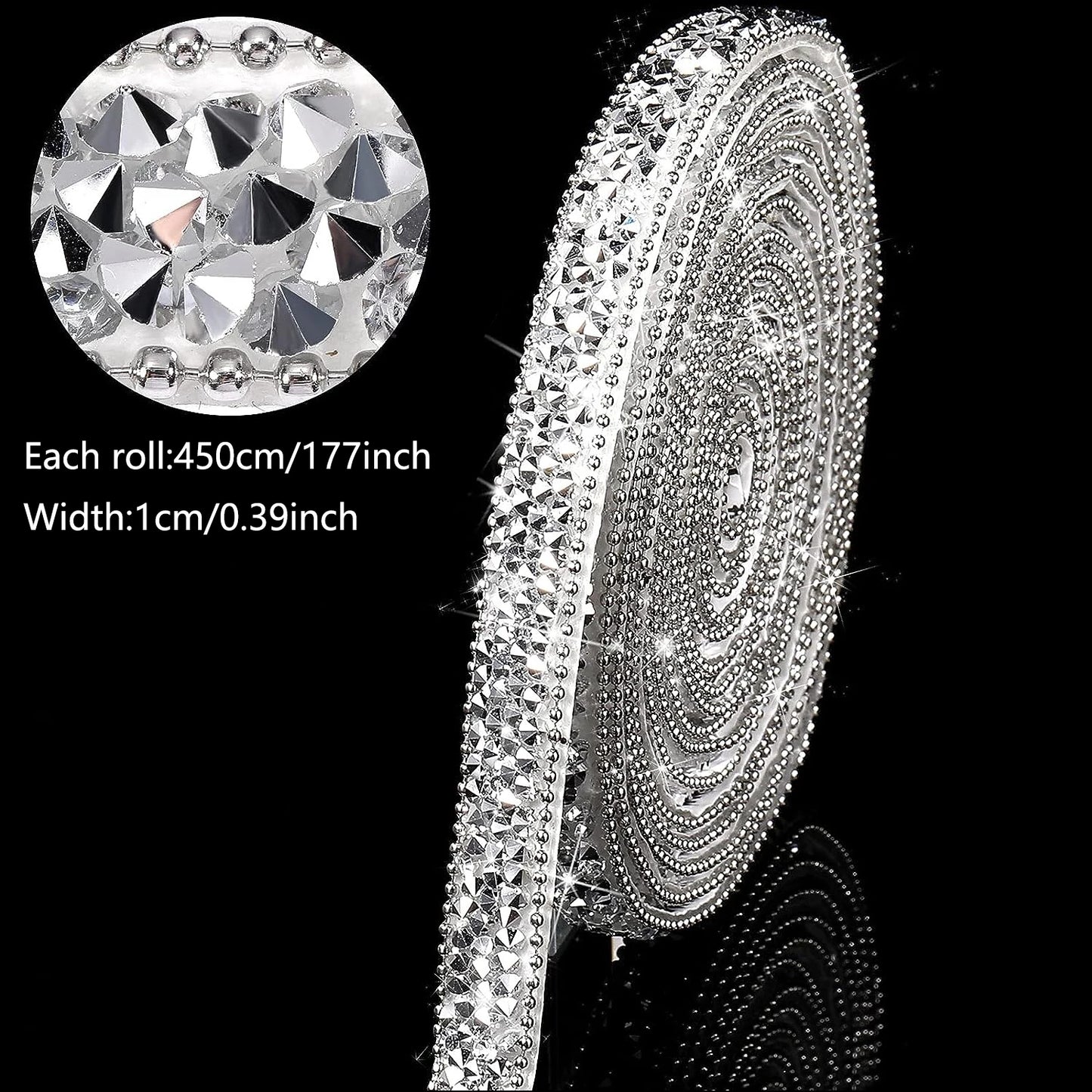 Strass tejp 4.5M i  olika färger