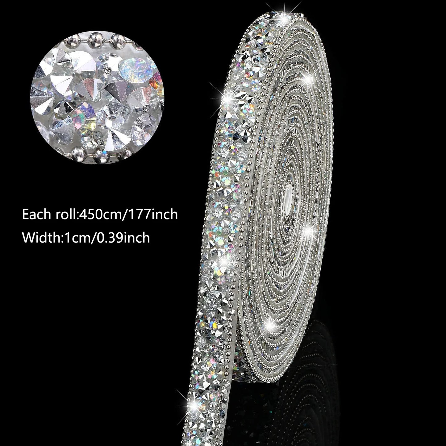 Strass tejp 4.5M i  olika färger