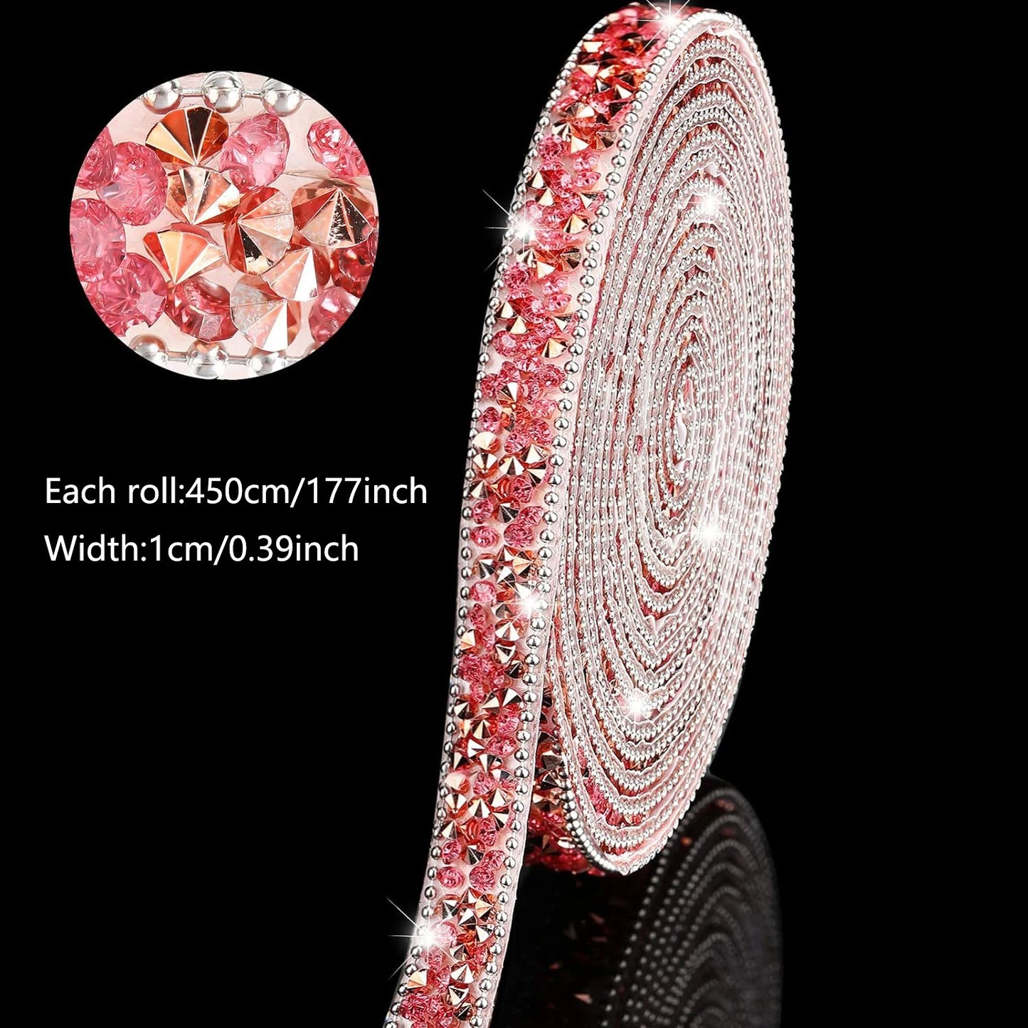 Strass tejp 4.5M i  olika färger