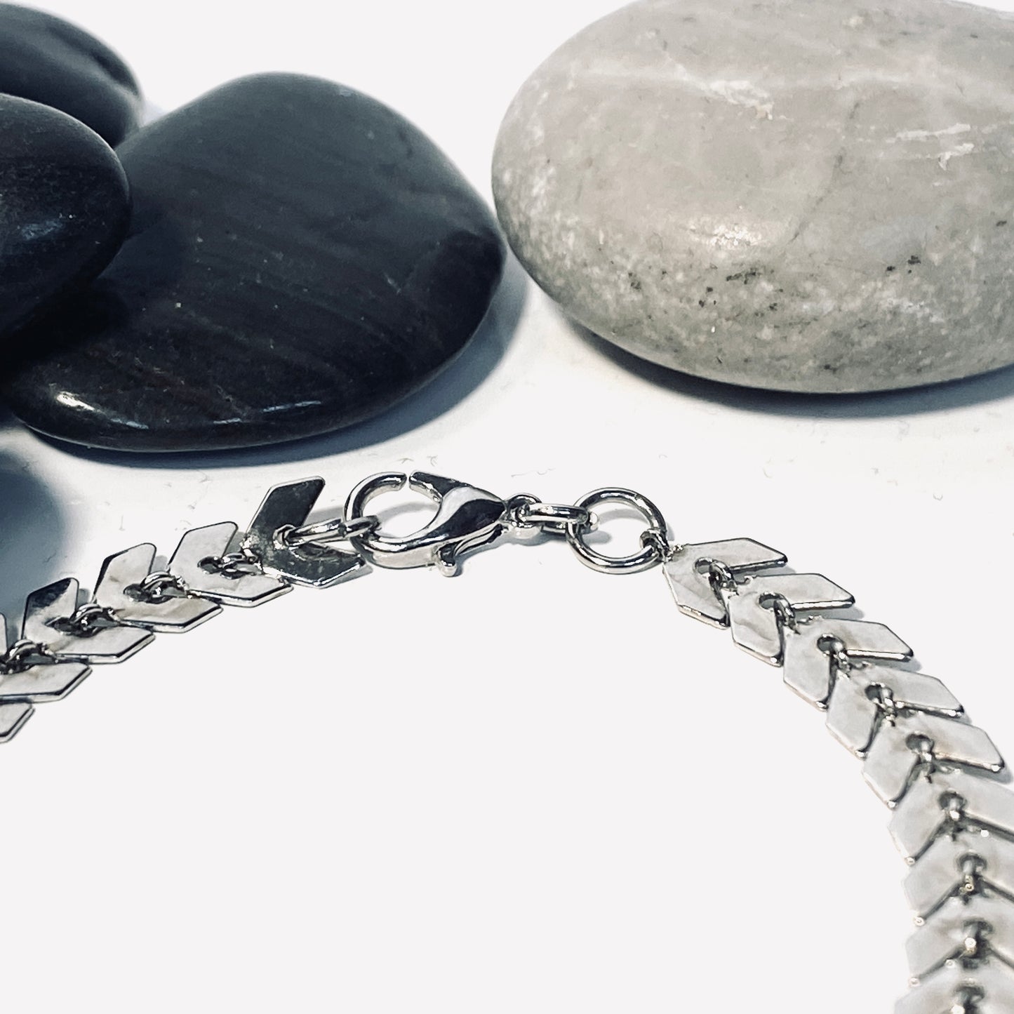 Armband blad-kedja silver