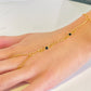 Armband guld kedjor med cubic zirconia länkar