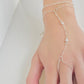 Armband platinum kedja vita pearls