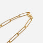 Paper clip chain halsband