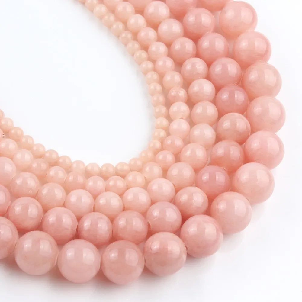Pink sun jade pärlor