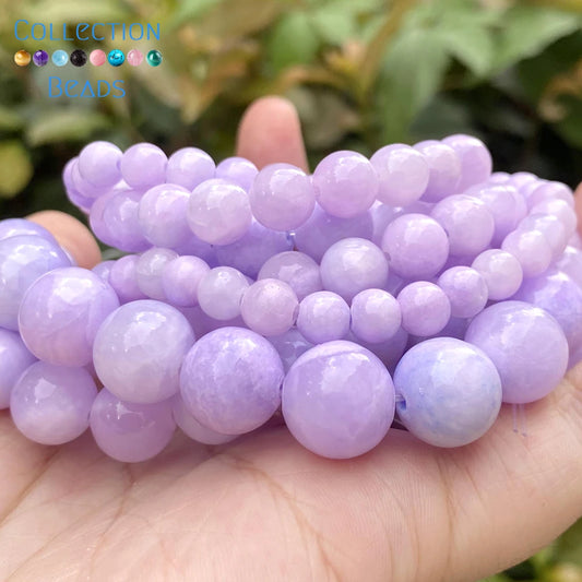 Ädelsten pärlor Natural Angelite jade i olika färger