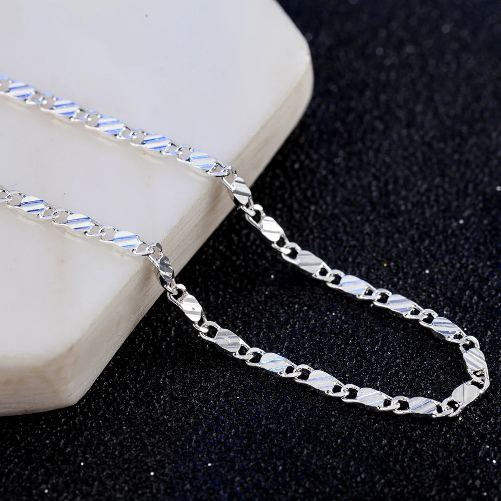 Halsband med Länk-kedja platinum