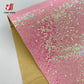 Leather fabric with glitter in different colors 