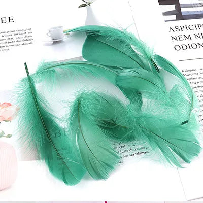 Colored goose feathers 8-12cm
