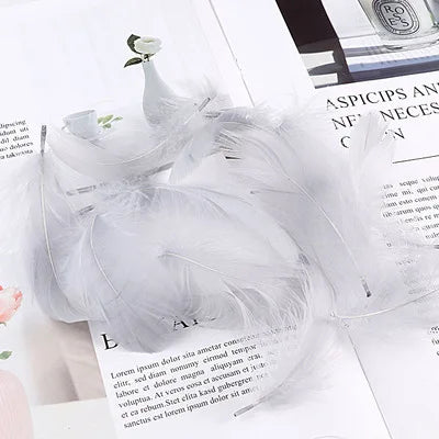 Colored goose feathers 8-12cm