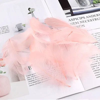 Colored goose feathers 8-12cm
