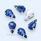 Droppformade strass stenar man syr fast